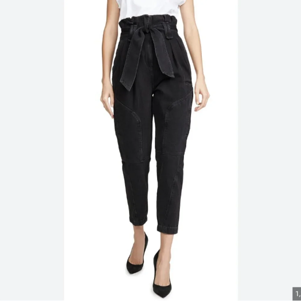 IRO | Harry Trousers Paperbag Waist Denim Pants *Missing Belt* Size XS (Size 34)